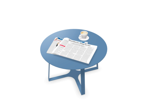 Table de salon design en métal, fabriqué en Italie