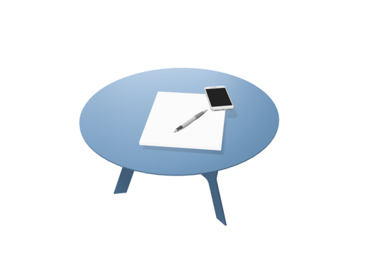 Table de café design en métal, fabriqué en Italie