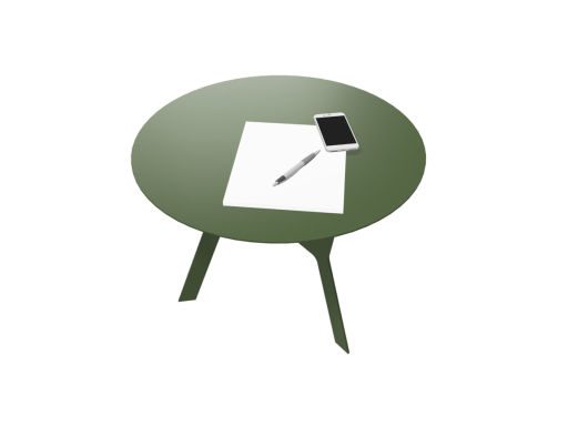 Table de café design en métal, fabriqué en Italie