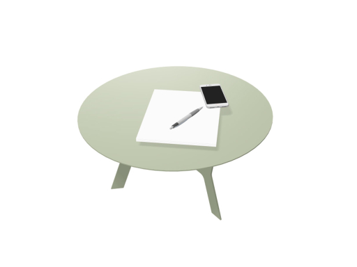 Table de café design en métal, fabriqué en Italie