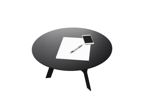 Table de café design en métal, fabriqué en Italie