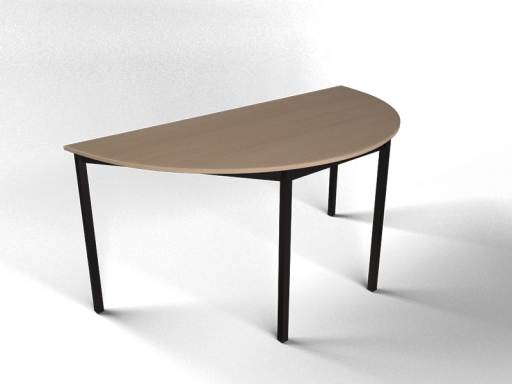 Table collectivité demi-ronde contemporaine modulaire