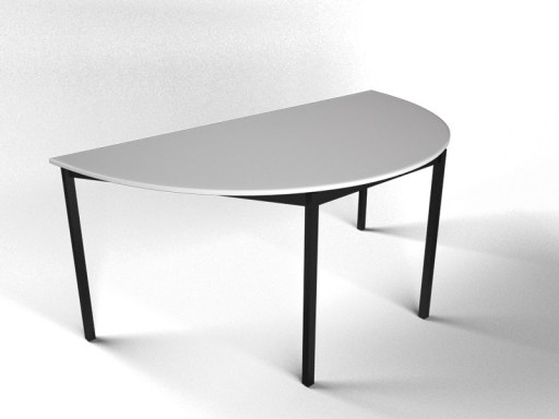 Table collectivité demi-ronde contemporaine modulaire