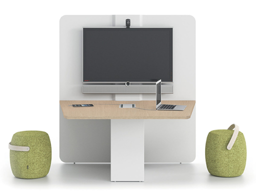 table de réunion connectée design, fabriqué en Italie