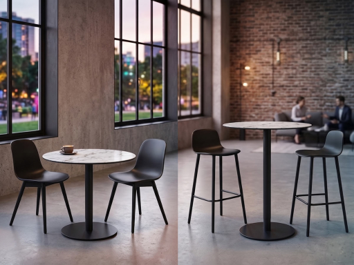 Table de repas ronde KALIA avec lift en céramique