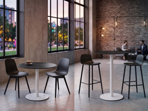 Table de repas ronde KALIA avec lift en céramique