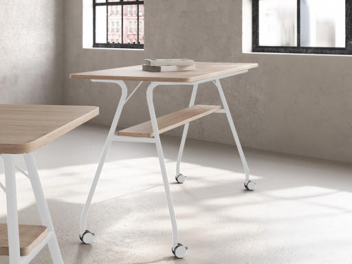 Table haute à roulettes SIGNAL, fabriqué en Espagne
