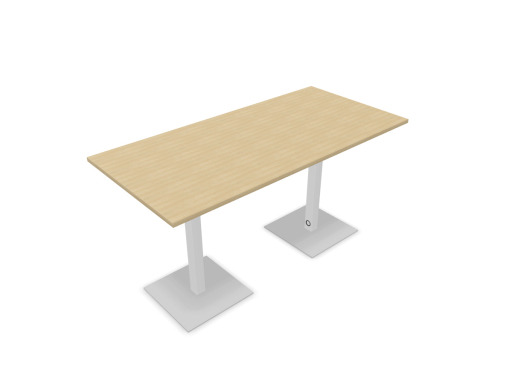Table de réunion haute SPINA avec base carrée