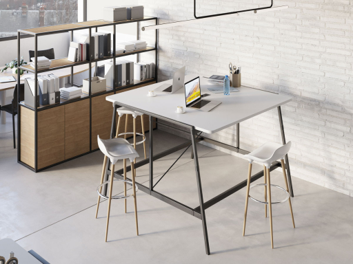 Table haute de coworking FLEXY, fabrication française