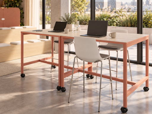 Table haute de coworking HARMONIA. fabriqué en France