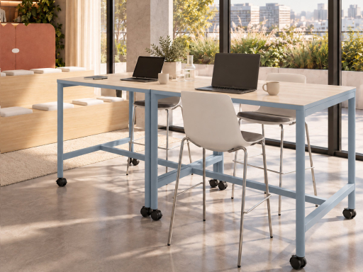 Table haute de coworking HARMONIA. fabriqué en France