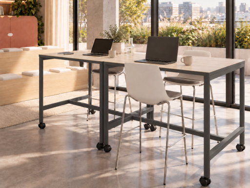Table haute de coworking HARMONIA. fabriqué en France