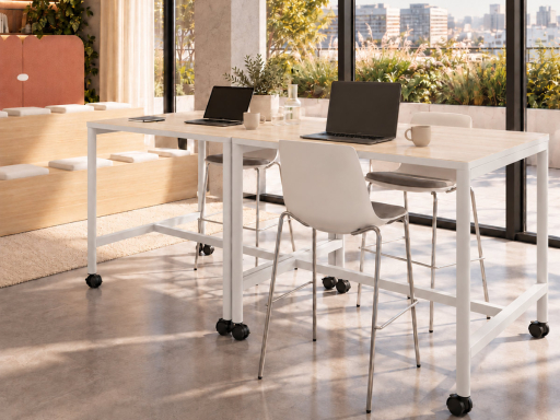 Table haute de coworking HARMONIA. fabriqué en France