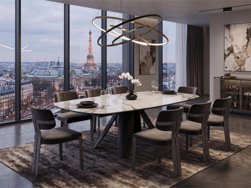 Grande table de repas VENEZIA en céramique