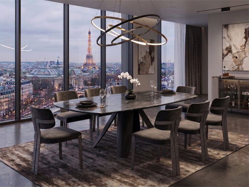 Grande table de repas VENEZIA en céramique