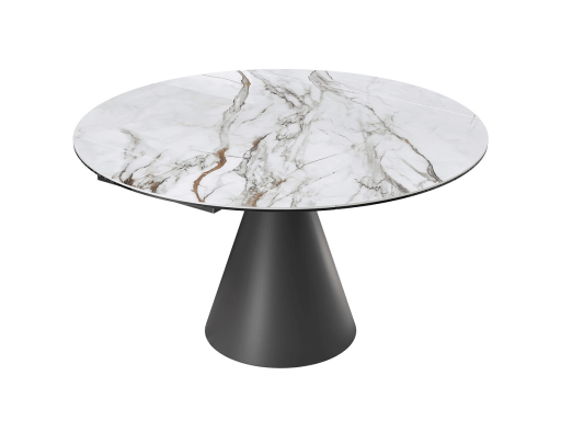 Table extensible ronde/tonneau ETNA en céramique