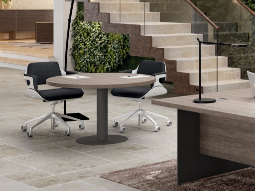 Table de réunion ronde SYRACUSE Base ronde