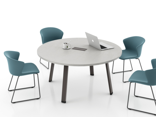 Table de réunion ronde 4 pieds, 4 à 6 personnes