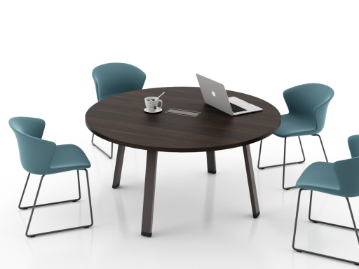 Table de réunion ronde 4 pieds, 4 à 6 personnes