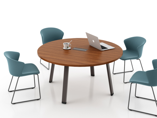 Table de réunion ronde 4 pieds, 4 à 6 personnes