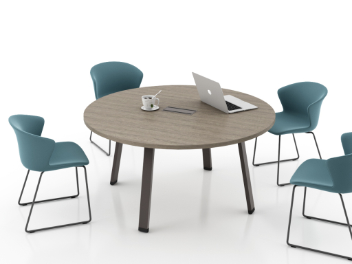 Table de réunion ronde 4 pieds, 4 à 6 personnes