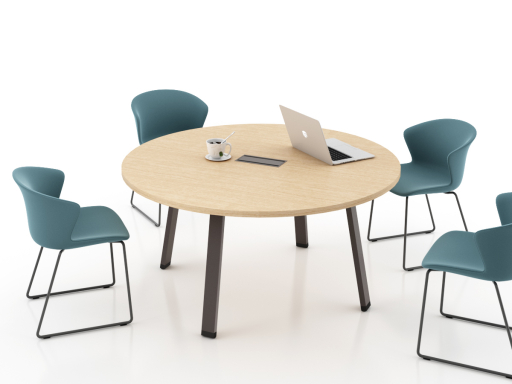 Table de réunion ronde 4 pieds, 4 à 6 personnes