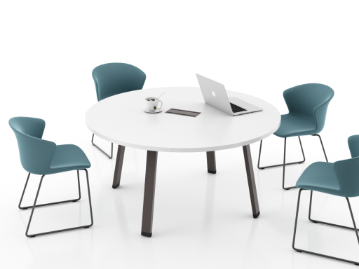 Table de réunion ronde 4 pieds, 4 à 6 personnes