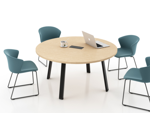 Table de réunion ronde 4 pieds, 4 à 6 personnes