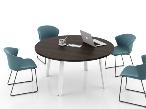 Table de réunion ronde 4 pieds, 4 à 6 personnes