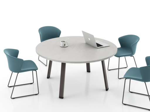 Table de réunion ronde 4 pieds, 4 à 6 personnes