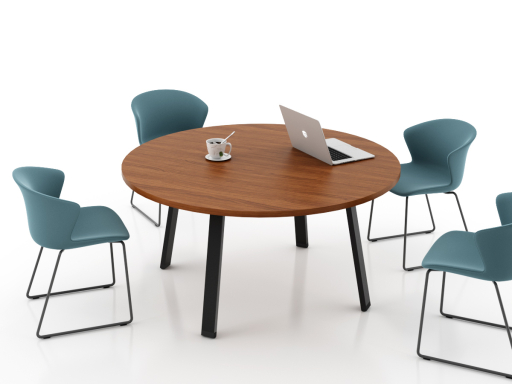 Table de réunion ronde 4 pieds, 4 à 6 personnes