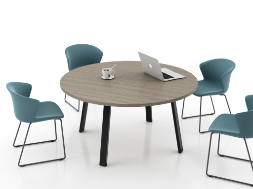 Table de réunion ronde 4 pieds, 4 à 6 personnes