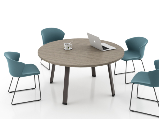 Table de réunion ronde 4 pieds, 4 à 6 personnes