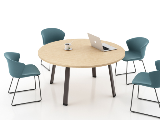 Table de réunion ronde 4 pieds, 4 à 6 personnes