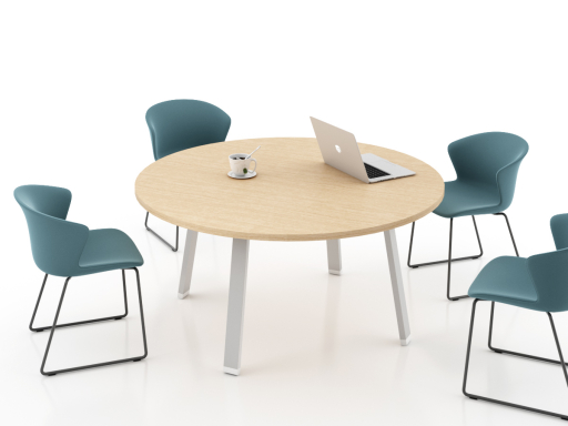 Table de réunion ronde 4 pieds, 4 à 6 personnes
