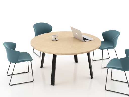 Table de réunion ronde 4 pieds, 4 à 6 personnes