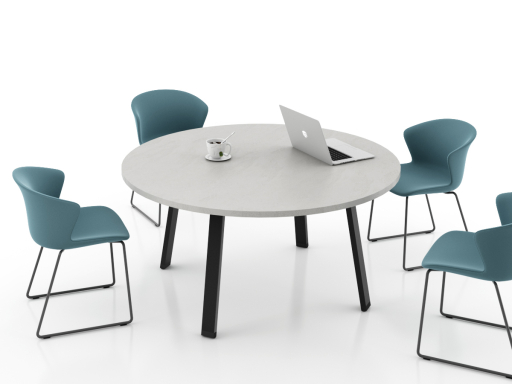 Table de réunion ronde 4 pieds, 4 à 6 personnes