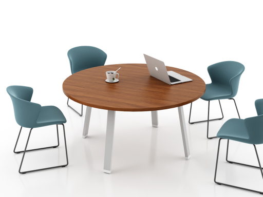 Table de réunion ronde 4 pieds, 4 à 6 personnes