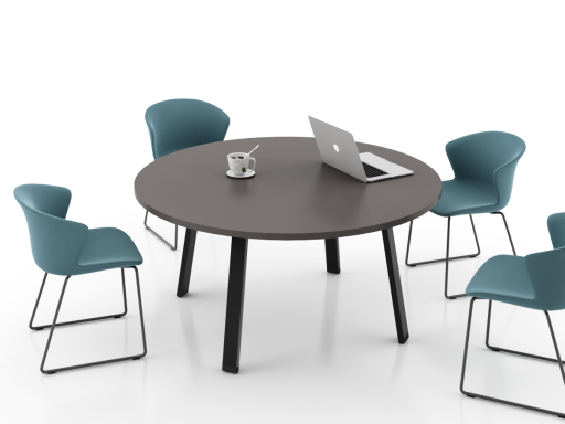 Table de réunion ronde 4 pieds, 4 à 6 personnes