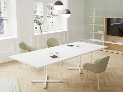 Table de réunion carrée ou rectangulaire en mélaminé pas chère