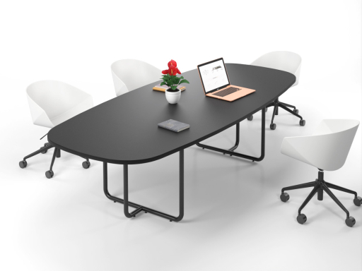 Table de réunion ovale iTAQ design, fabrication italienne