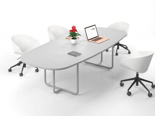 Table de réunion ovale iTAQ design, fabrication italienne