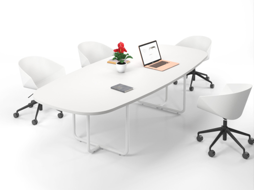 Table de réunion ovale iTAQ design, fabrication italienne