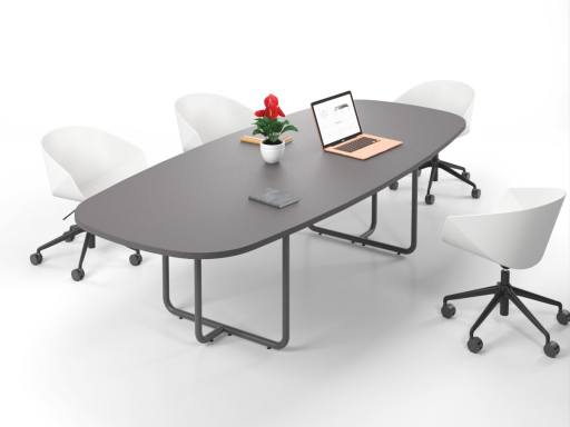 Table de réunion ovale iTAQ design, fabrication italienne