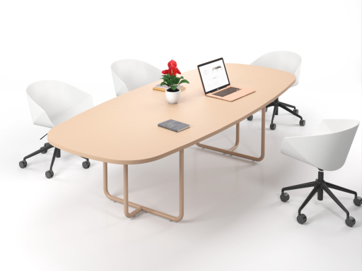 Table de réunion ovale iTAQ design, fabrication italienne