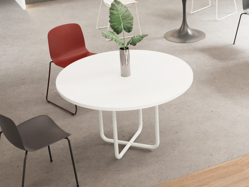 Table de réunion ronde design iTAQ, 4 à 8 personnes