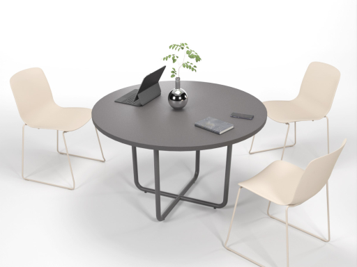 Table de réunion ronde design iTAQ, 4 à 8 personnes