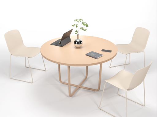 Table de réunion ronde design iTAQ, 4 à 8 personnes