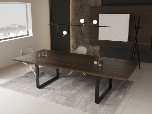 Table de direction carré ou rectangulaire SYRACUSE, fabriqué en Italie