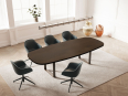 Atra - Table de réunion ovale SYRACUSE SQUARE en bois